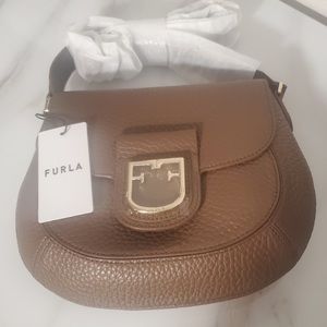 Furla Shirley’s saddlebag crossbody brown leather